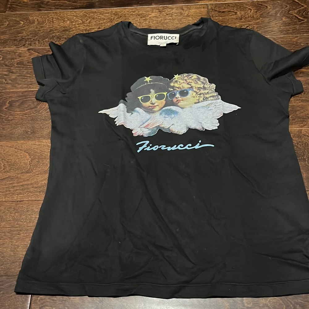 Fiorucci angel black t shirt small